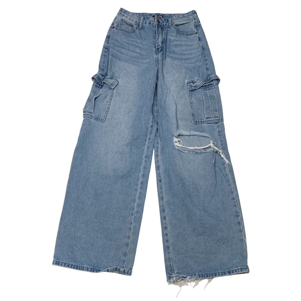 Fashion Nova Wide‎ Leg Cargo Jeans